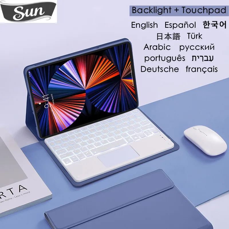 

Backlit Keyboard Case Mouse for Xiaomi Pad 6 Pad6 Pro Keyboard Wireless Spanish Korean Hebrew Spanish Magnetic Funda for Mipad 6