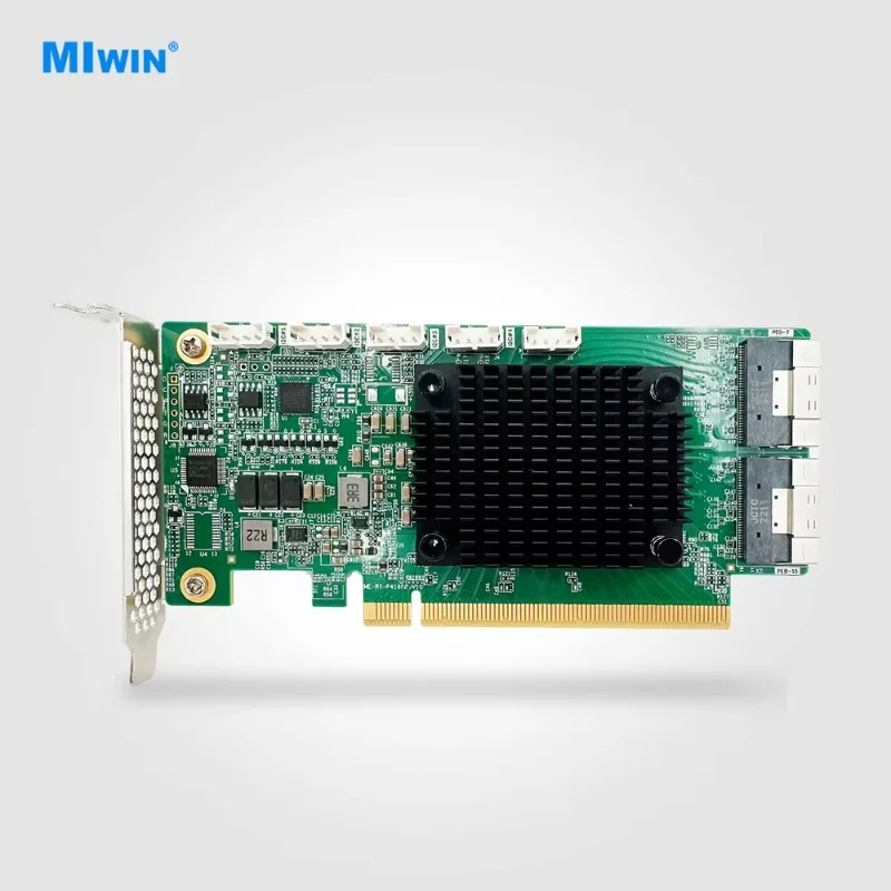 Pcie 4.0 X16 to 2* SFF 8654 X8 Switch Riser Card Direct Adapter Card GPU Expansion Retimer Card for GPU Baseboard