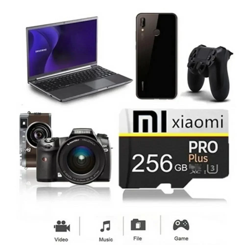 Xiaomi-Cartão de memória Micro SDXC, 1TB, 2TB, 256GB, 512GB, Cartão Class10 TF, 512GB, Memória Flash, USB Pendrive, Adaptador Grátis