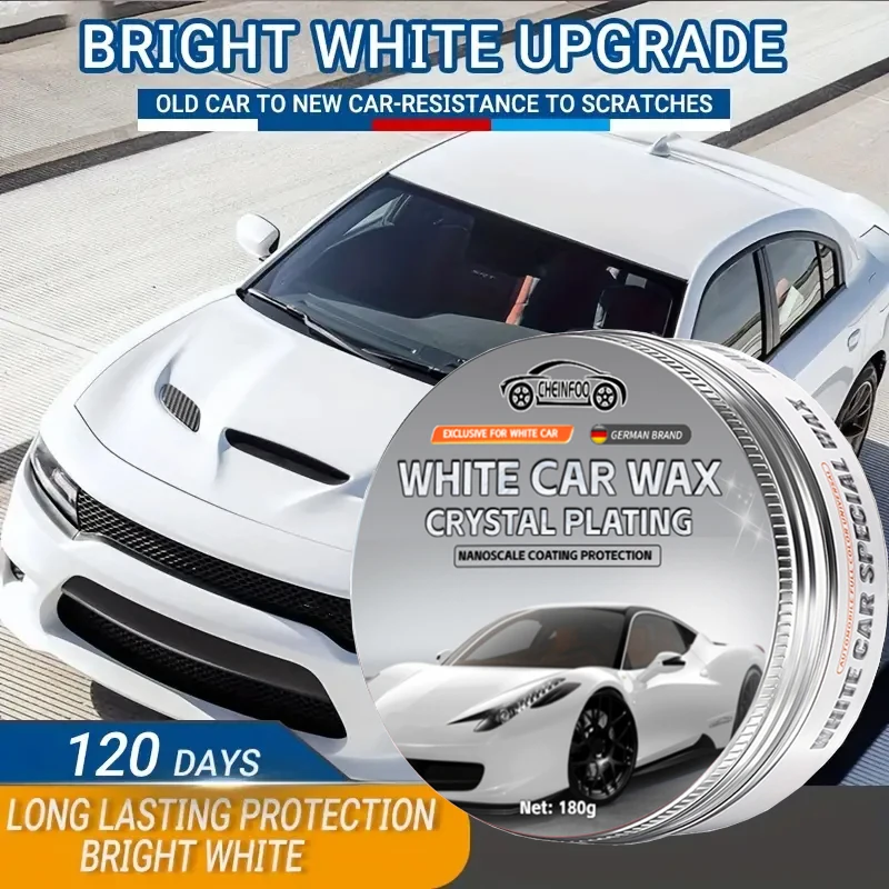 CHEINFOO White Car Wax Polishes Wax, Removes Dirt, Waterproofing, Maintaining Wax Paint Protection