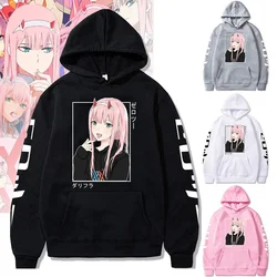 New Anime Zero Two Hoodies Harajuku Casual Streetwear Graphic Sweatshirts Unisex Hoodies