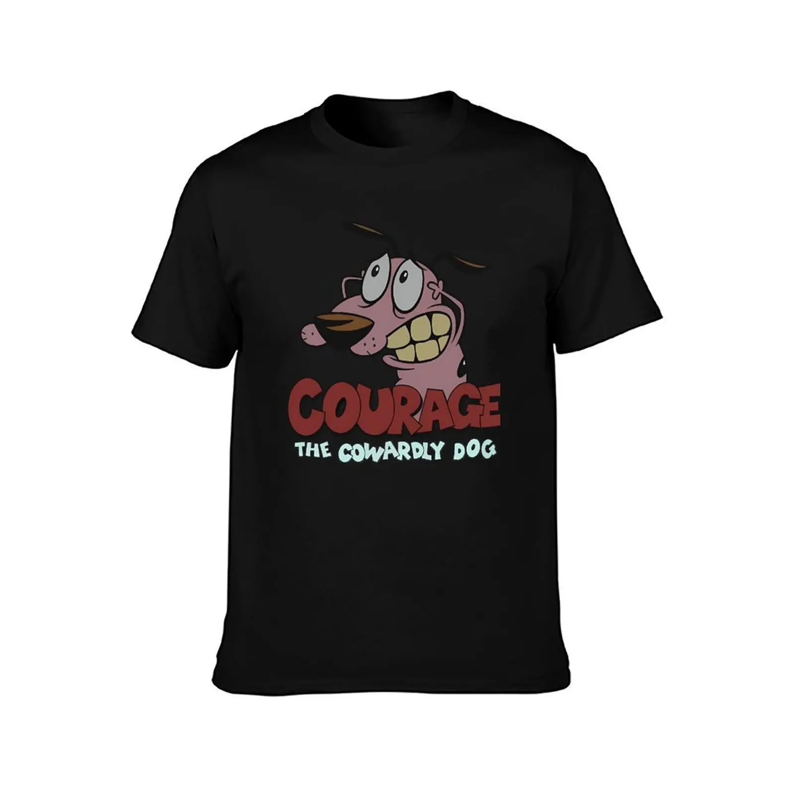 cowardly retro // T-Shirt, Summer Casual Cotton Tee, Oversized Streetwear Tops, Vintage Graphic Print, Loose Fit Short Sleeve