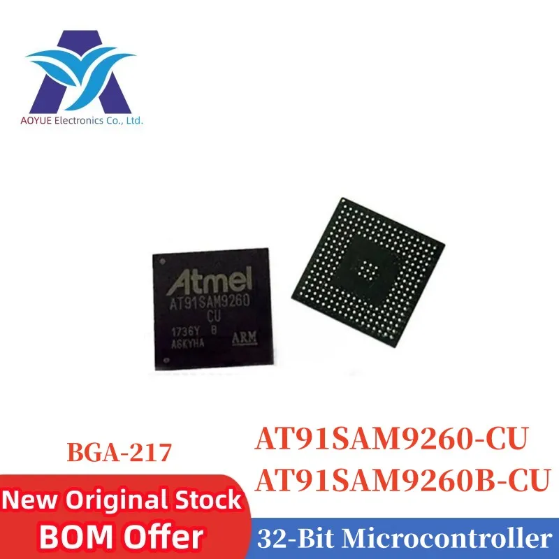 AT91SAM9260-CU AT91SAM9260B-CU RISC Microcontroller 32-Bit FLASH ARM CPU 210MHz CMOS BGA-217