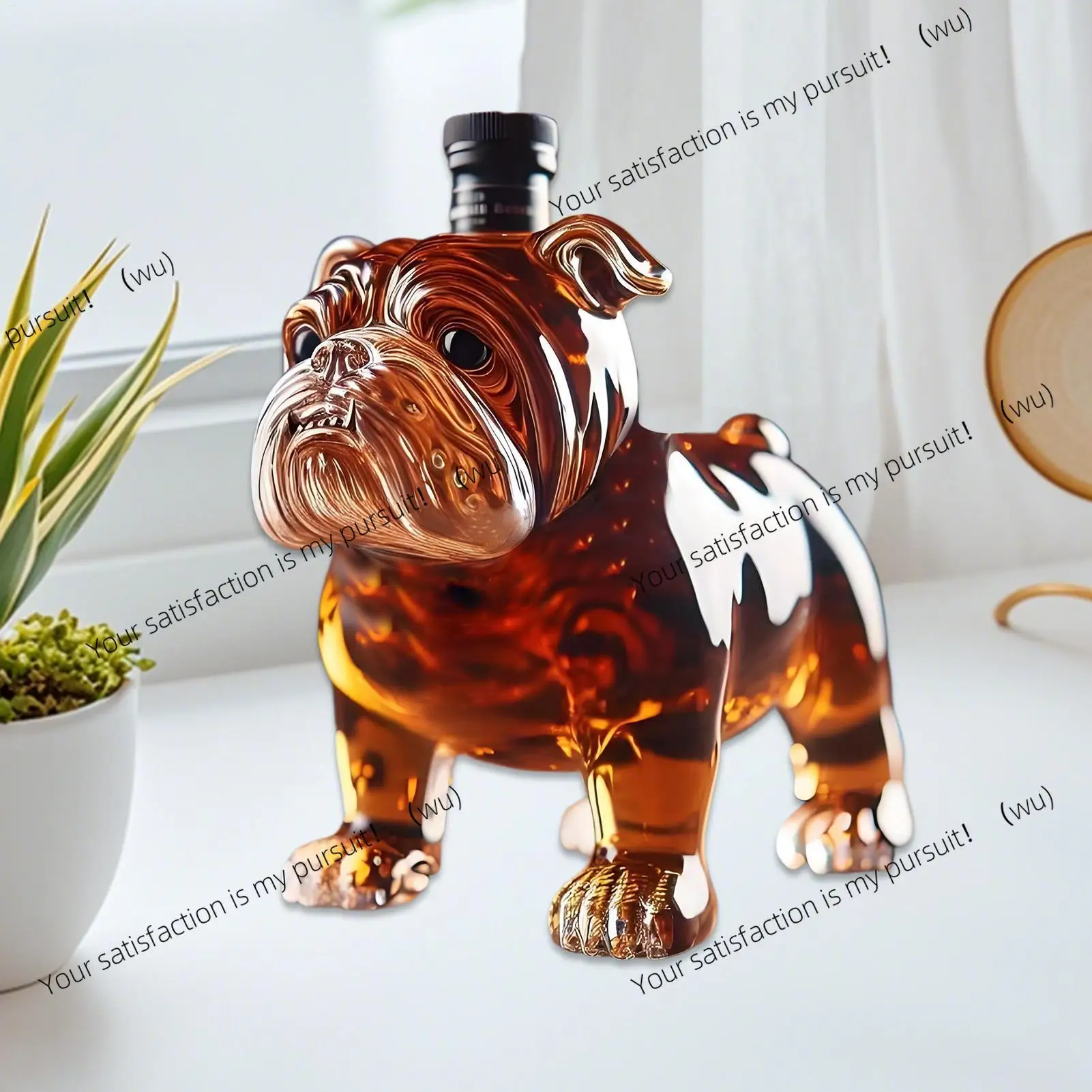 Whiskey Bottle Dog Decanter Funny Glass Collectible Novelty for Men Home Tasting Beer Bachelor Event Wedding Collector Father's