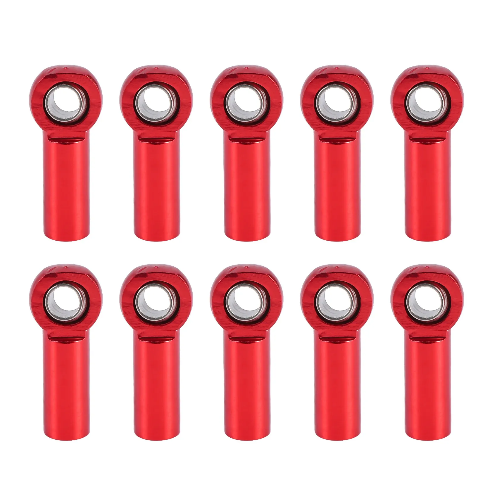 

10Pcs M3 Ball Joint Link Bar Rod Seals Ball Head Tie Rod End For 1/10 Rc Truck Car Truck Buggy Red