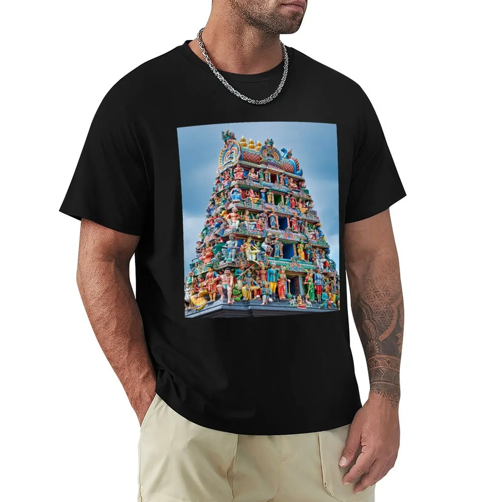 Sri Mariamman Hindu Temple Singapore T-Shirt custom t shirt shirts graphic vintage graphic tee t shirt for men