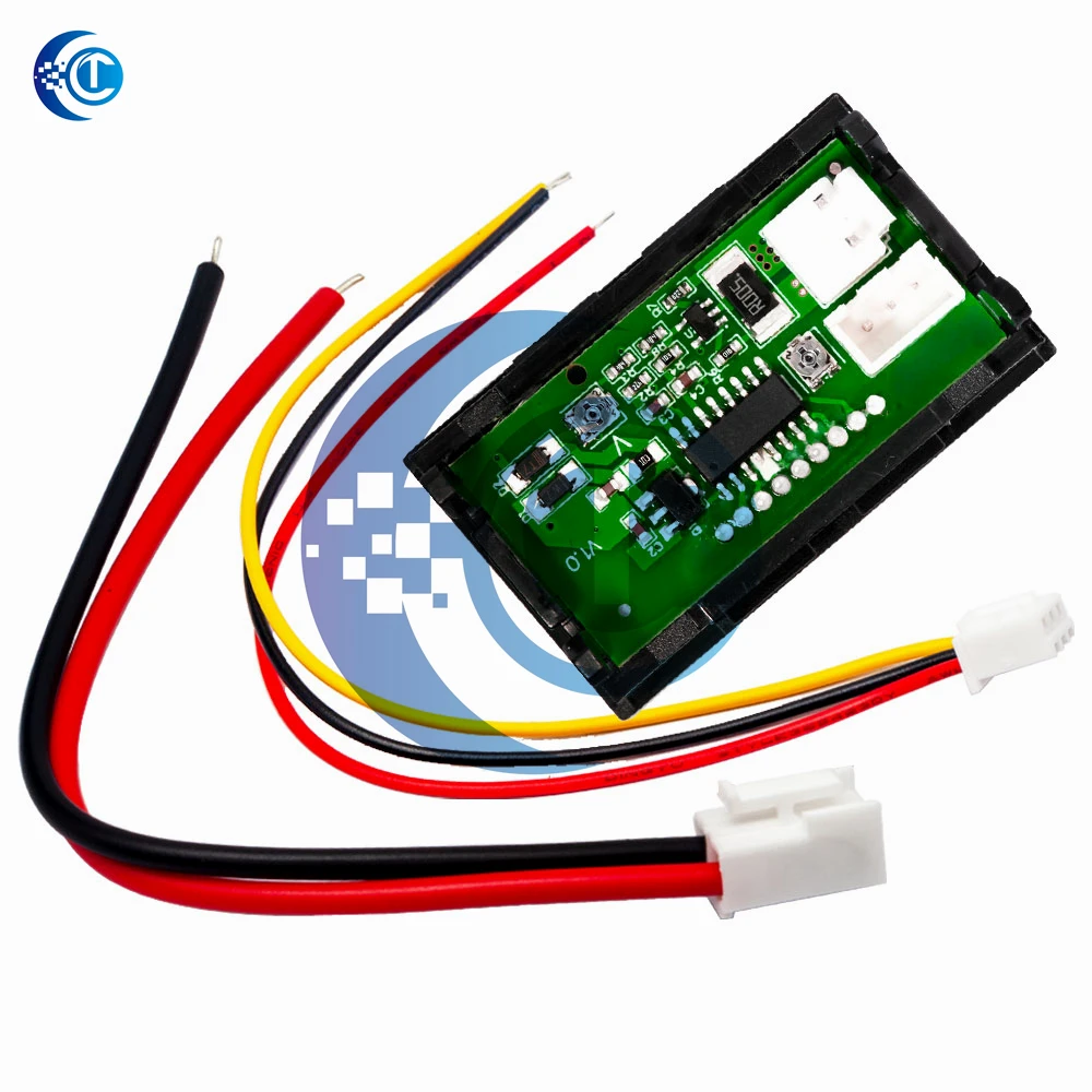 DC 0-100V 10A Digital Voltmeter Ammeter Dual Display Voltage Detector Current Meter Panel Amp Volt Gauge 0.28 Red Blue LED