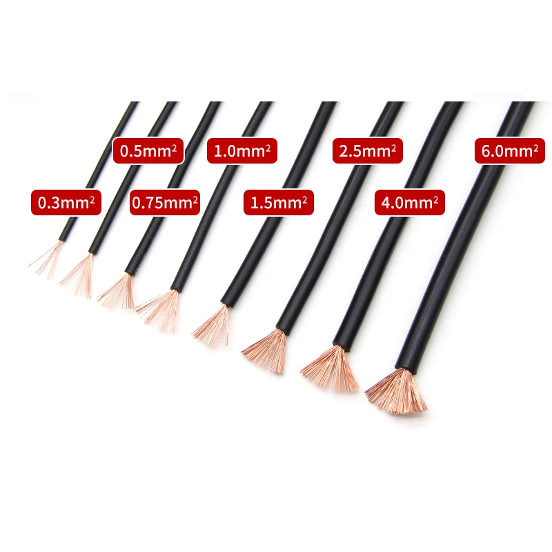 RV Electric Wire 0.3mm2 0.5mm2 0.75mm2 1mm2 1.5mm2 2.5mm2 6mm2  Single Core Multi-strand Copper Flexible Wire PVC Cable 70℃