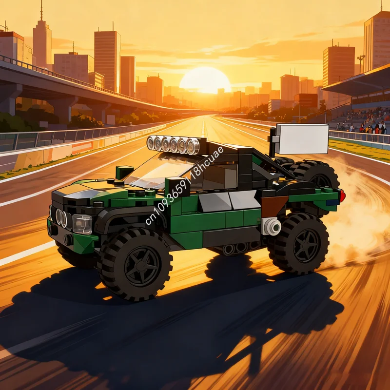 

214pcs MOC Trophy Truck City Champions Model Building Blocks Architecture Assemble Creative Toys Kids Christmas Gifts Birthday