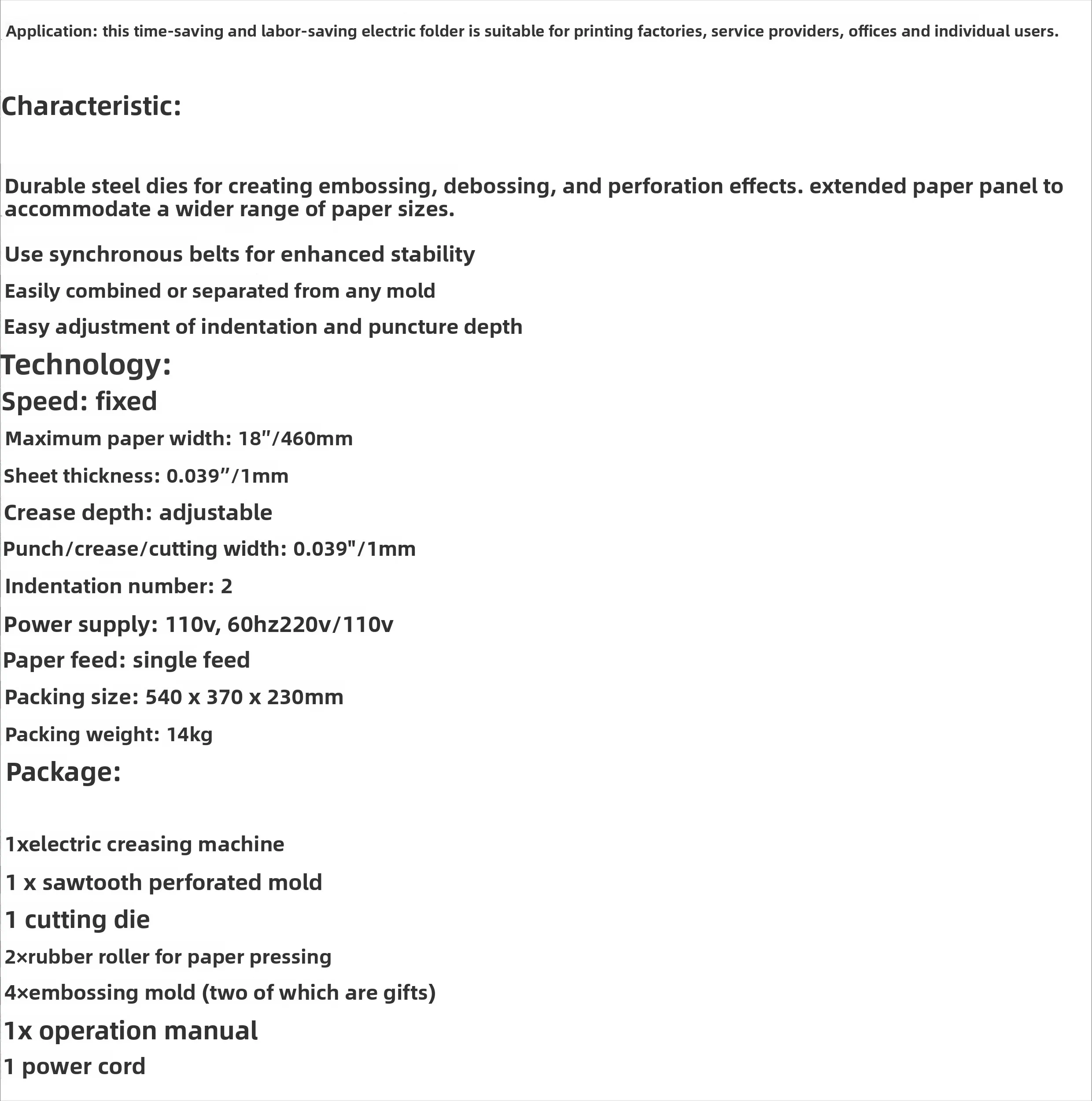 3 in 1 Multifunctional Dashed Line Crease Machine New Metal Electric