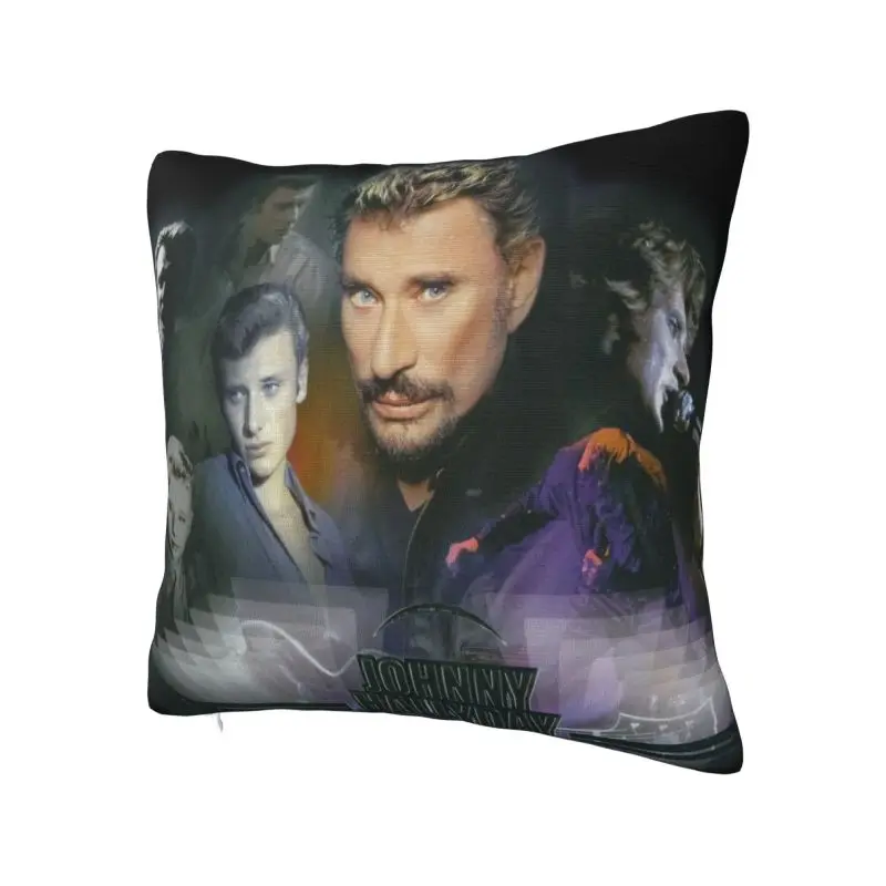 Johnny Hallyday Throw Pillow Covers Home Decor 3D Printing Singer Actor Sofa Cushion Cover Polyester Soft Pillowcase Dakimakura