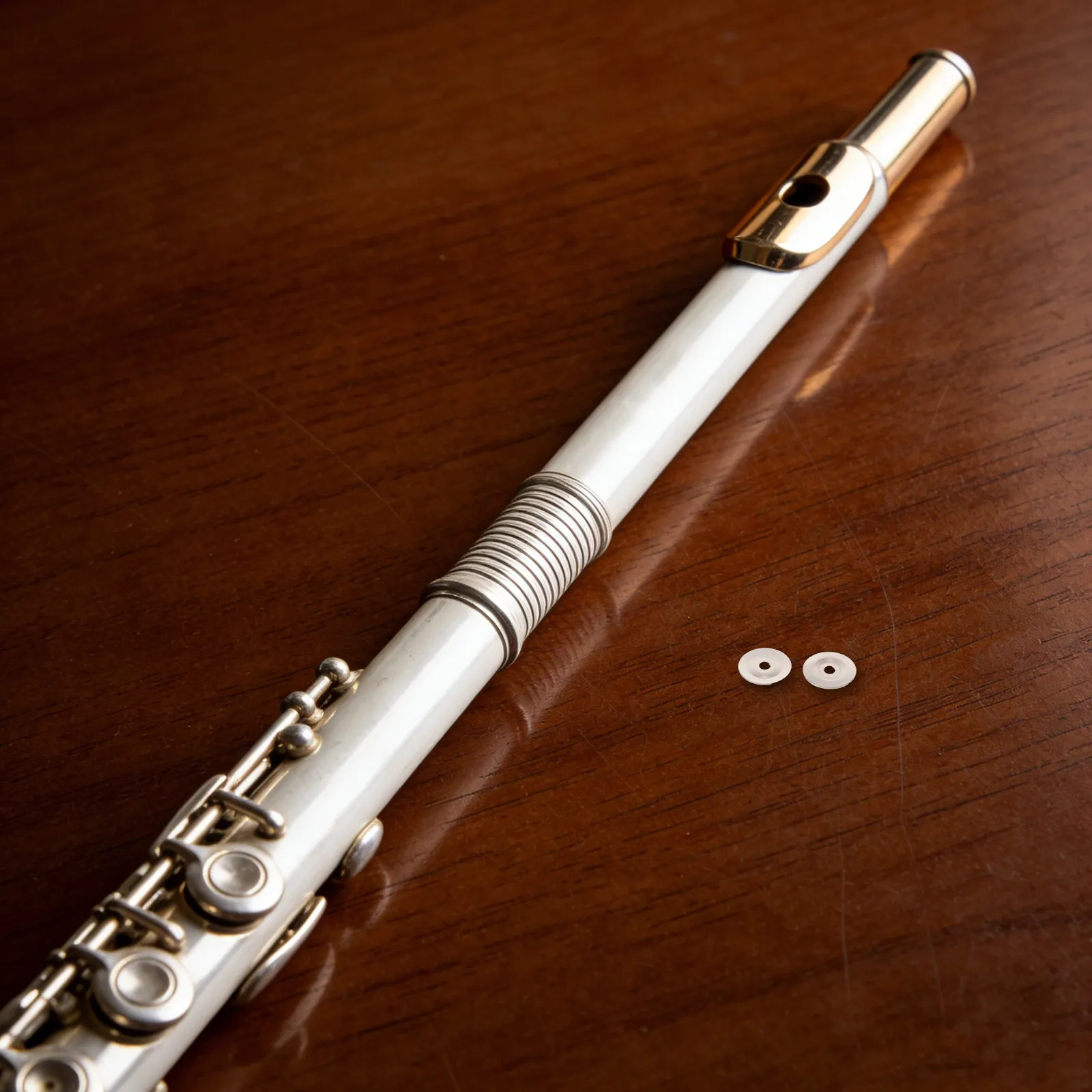 

20Pcs Flute Care Accessories Stainless Steel Sheet Metal Screw Gasket for Flute Repair Kit Instrument Parts and Accessories