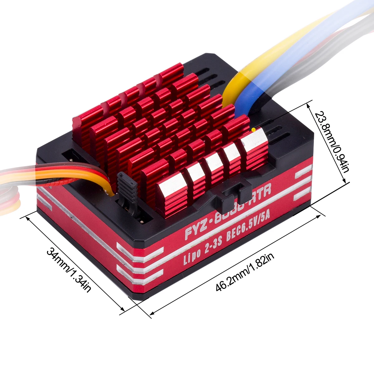 80A szczotkowany ESC wodoodporny elektryczny regulator prędkości 6.5V/5A BEC dla gąsienica RC oś samochodu SCX10 TRX4 CAPRA VS4-10 MST LCG