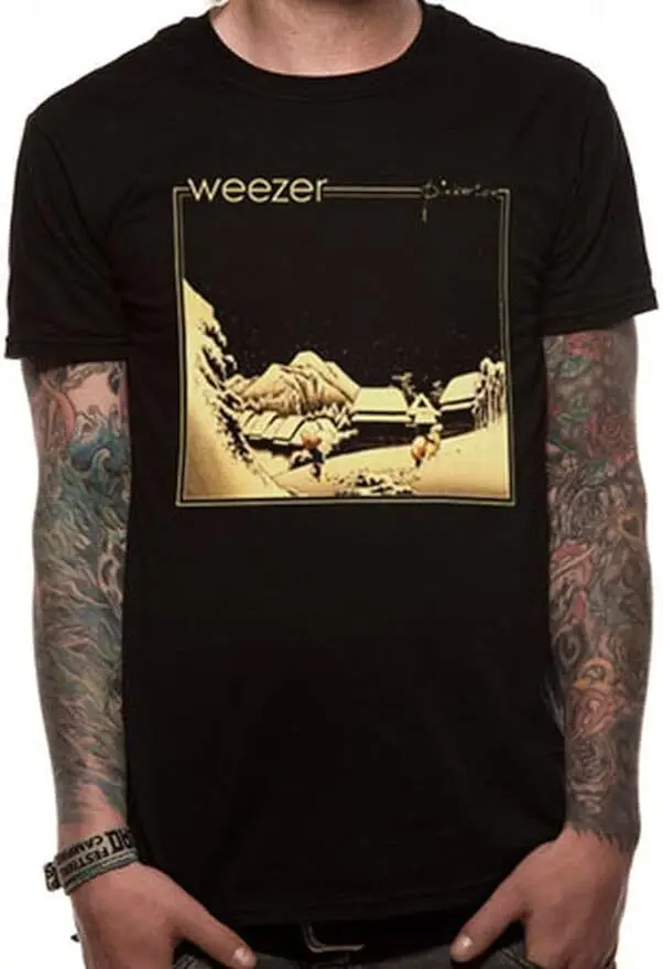 Officially Licensed Weezer Pinkerton Mens Black T Shirt Classic