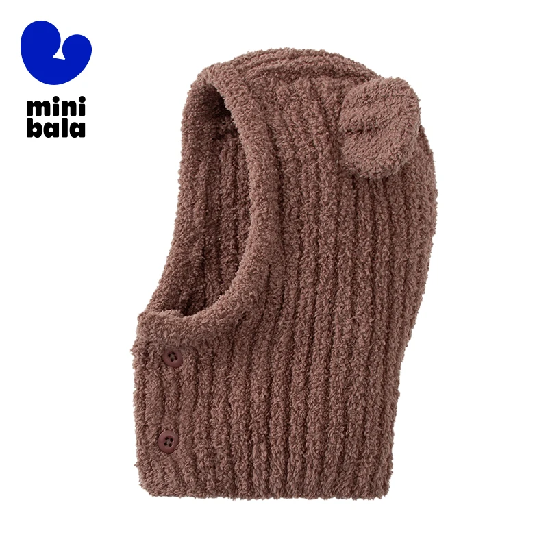 Mini Bala Winter Hat for Girls Beanie Hat New in Winter Children\'s Warm Breathable Hat with Ear and Neck Protection