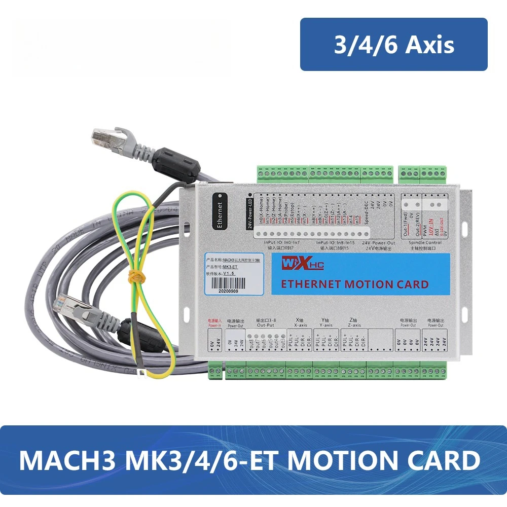 XHC Ethernet 3/4/6 Axis MACH3 CNC Motion Control Card Frequency 2000KHZ Controller Breakout Board For Stepper Motor/Servo Motor
