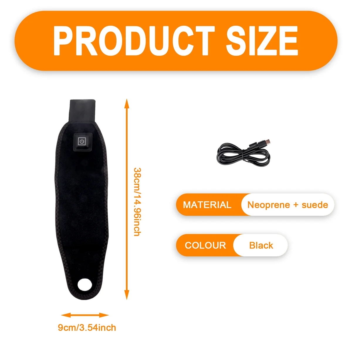 Tutore riscaldato per il polso Scaldapolsi elettrico riscaldato Cuscinetti riscaldanti per il polso per la sindrome del tunnel carpale Artrite Tendinite XQ