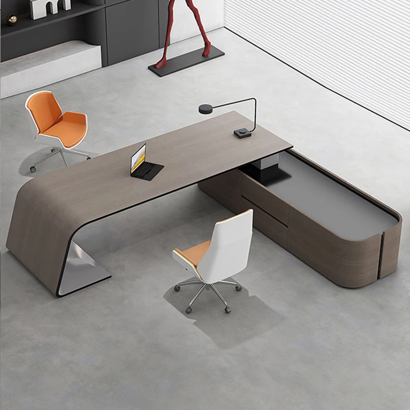 Storage Office Desk Corner Study Aesthetic Drawers School Desk Corner Modern Executive Drafting Tavolo Da Lavoro Home Furniture