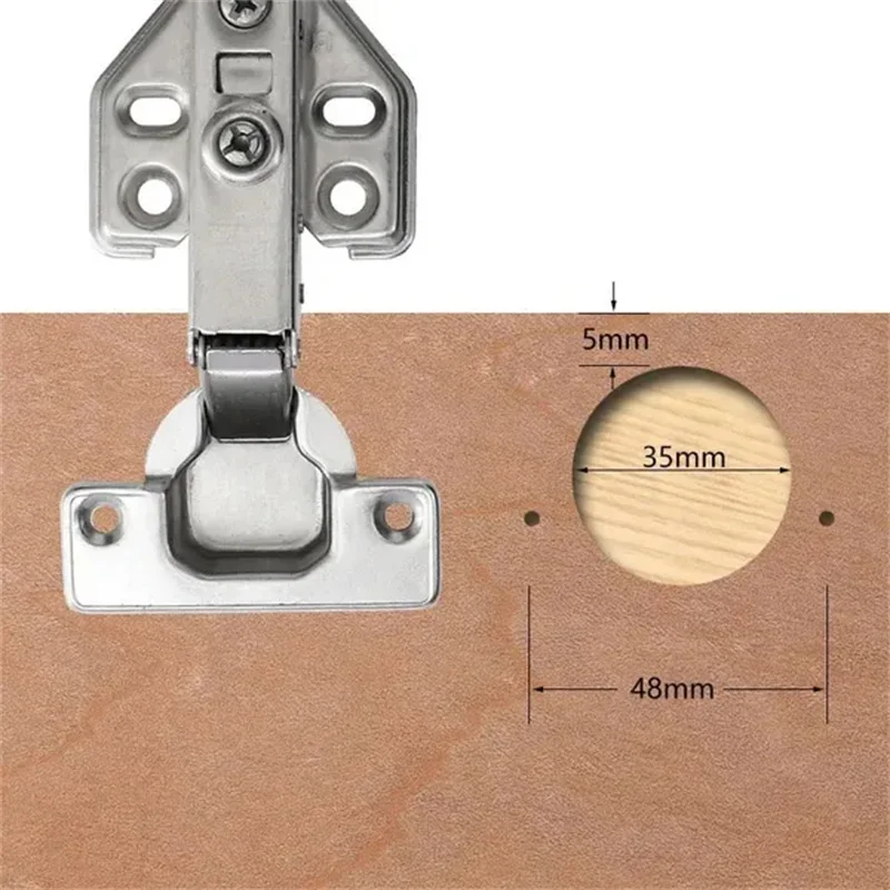 Imagem -04 - Guia de Perfuração de Buraco para Carpintaria Localizador de 35 mm Gabarito Achatado de Dobradiça Modelo Eficiente Porta Armário Abridor de Perfuração Instalação