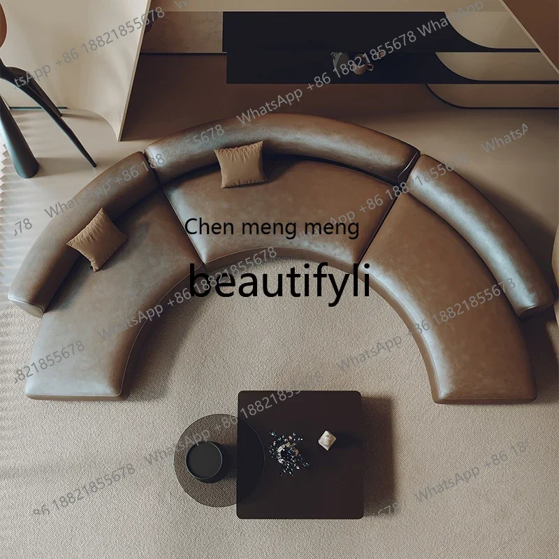 X Semicircular Arc-Shaped Sofa Rest Area Reception Beauty Salon Lobby Hotel Club Lounge