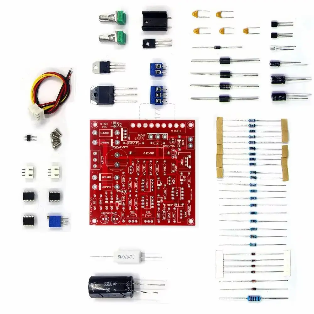 Adjustable DC Power Supply Laboratory Power 0-30V 2MA-3A Short-Circuit Current Limit Protection Board DIY Kit for Arduino