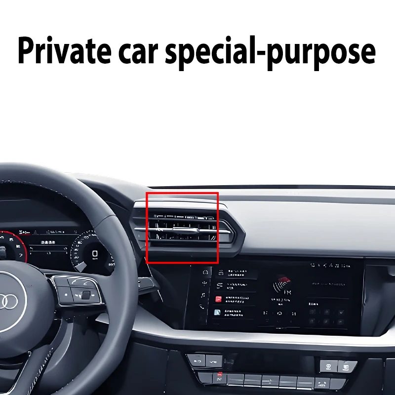 Lcars Custom Car Phone Holder, Suitable for 2021, 2022, 2023 Audi A3 Models, Dedicated Magnetic Phone Holder for the Dashboard, Does Not Take up Space, Does Not Block the Line of Sight, Stable and Anti-Shake, Does Not Fall Off (Not Suitable for Use with Models Other Than the A3)