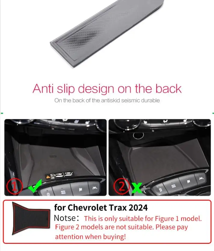 for Chevy Chevrolet Trax 2024 2025 Car Gate Slot Mat Anti-Slip Door Groove Cup Pad Rubber Interior Accessories