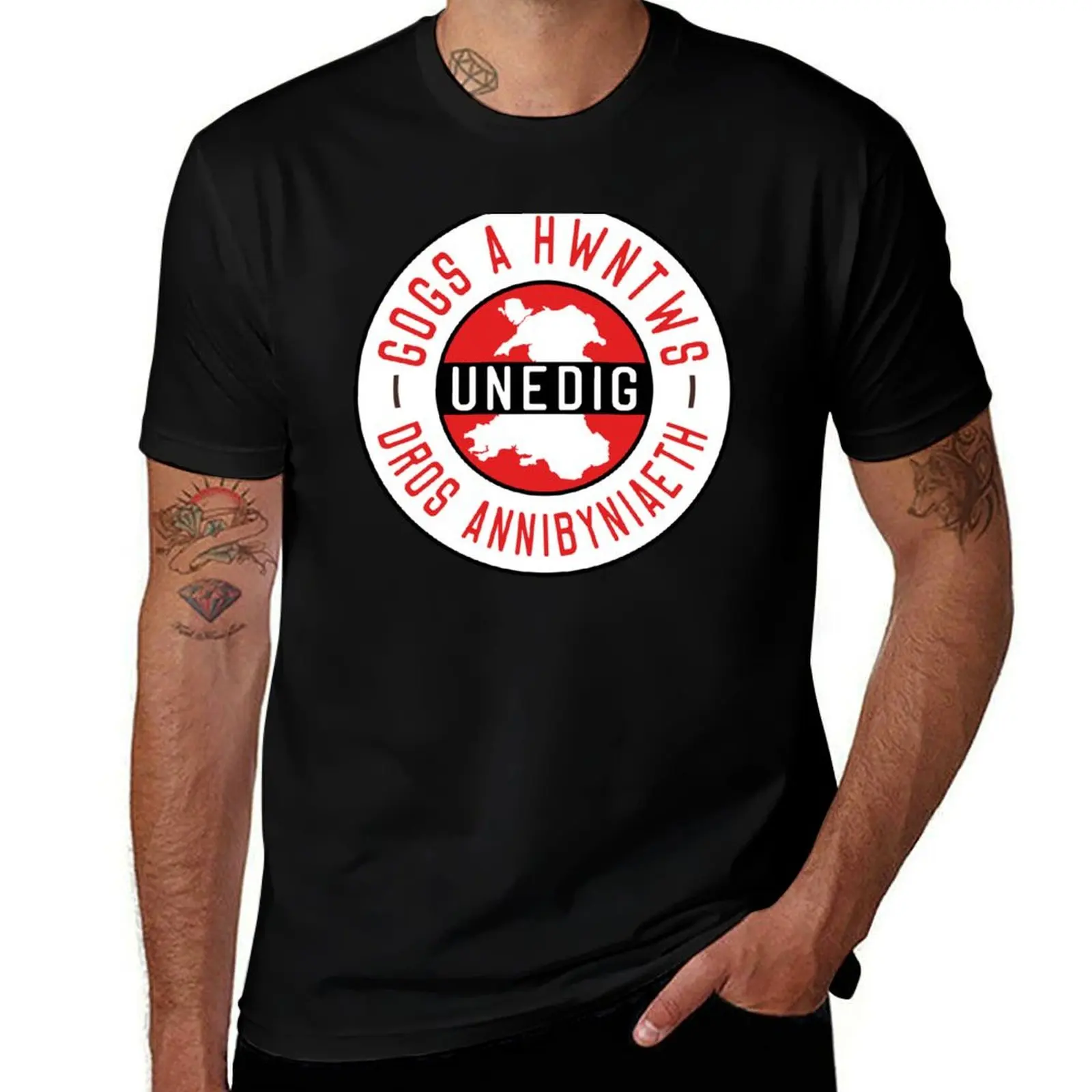 Gogs A Hwntws Unedig Dros Annibyniaeth, IndyWales T-Shirt hippie clothes summer top graphic t shirt vintage t shirt for men