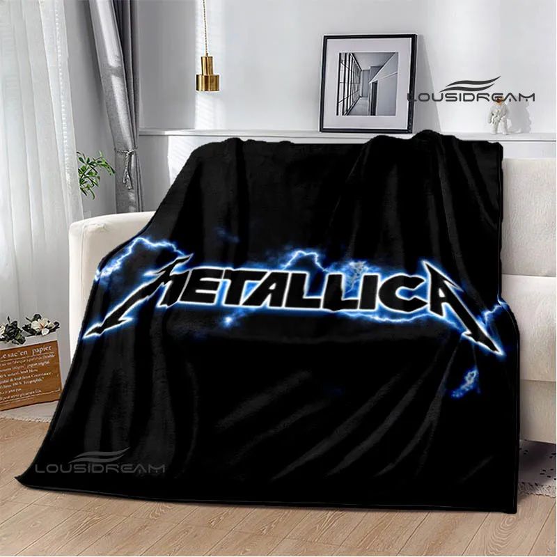 3D M-Metallicas retro Printed blankets Flannel Warm blanket Soft Cozy Blanket Travel Blankets bed linings Birthday Gift