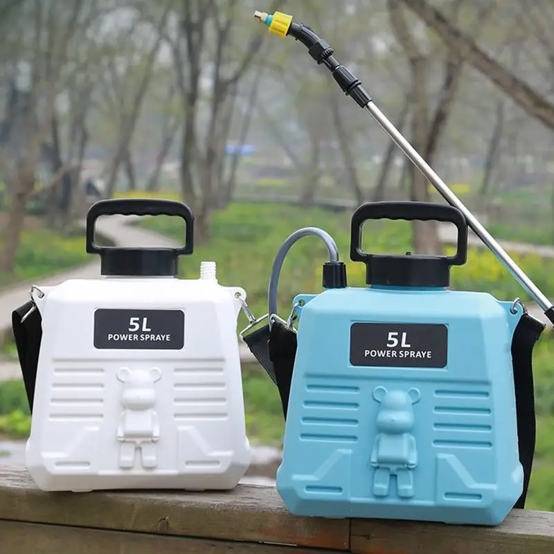 Electric Sprayer 1.35 Gallon Electric Sprayer Battery Powered Sprayer Rechargeable Wand Garden Sprayer Retractable Handle