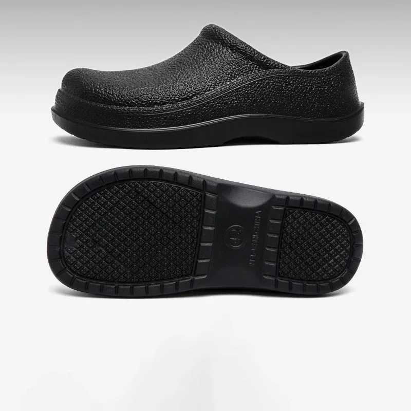 Man Summer Beach Slippers Non-slip Garden Clogs Hotel Work Shoe EVA Sandal Water-proof Oil-proof Kitchen Shoes Men Chef Shoes