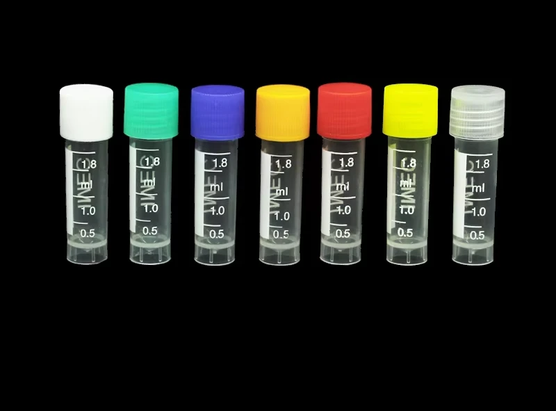 Tubo criovial estéril plástico descartável do Cryotube do laboratório 2ml com gaxeta