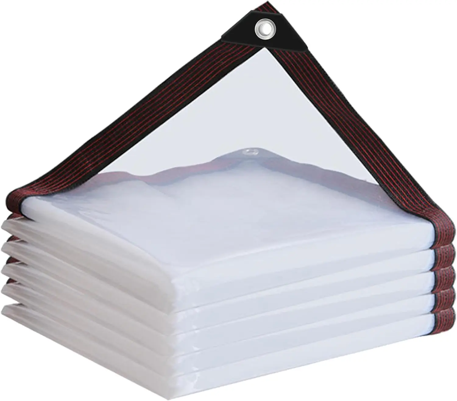 

Clear Waterproof 4x6 Heavy Duty Plastic Tarp with Grommets, Vinyl Transparent Cover for Outdoor Use