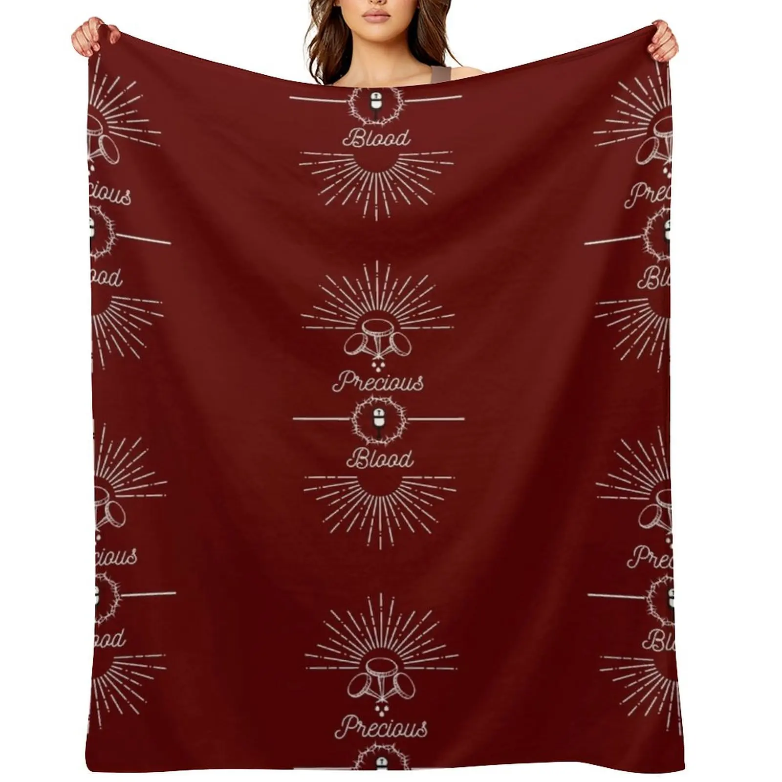 

Most precious blood of Jesus Christ Throw Blanket Hair Summer Luxury Designer Winter beds Blankets