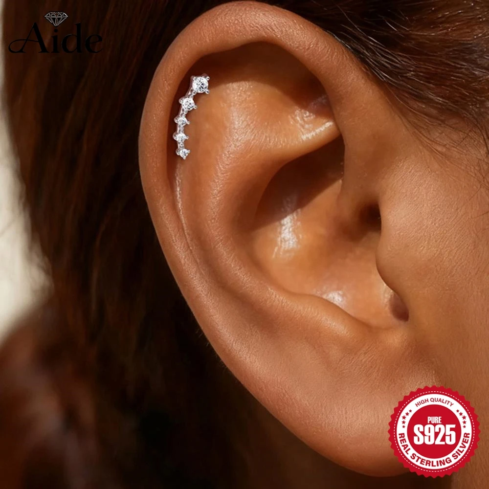 

Пирсинг AIDE Moissanite с блестящими элементами в форме звезды/сердца/глаза дьявола, с плоской задней частью и внутренней резьбой, для женщин, изящный подарок на день рождения или годовщину