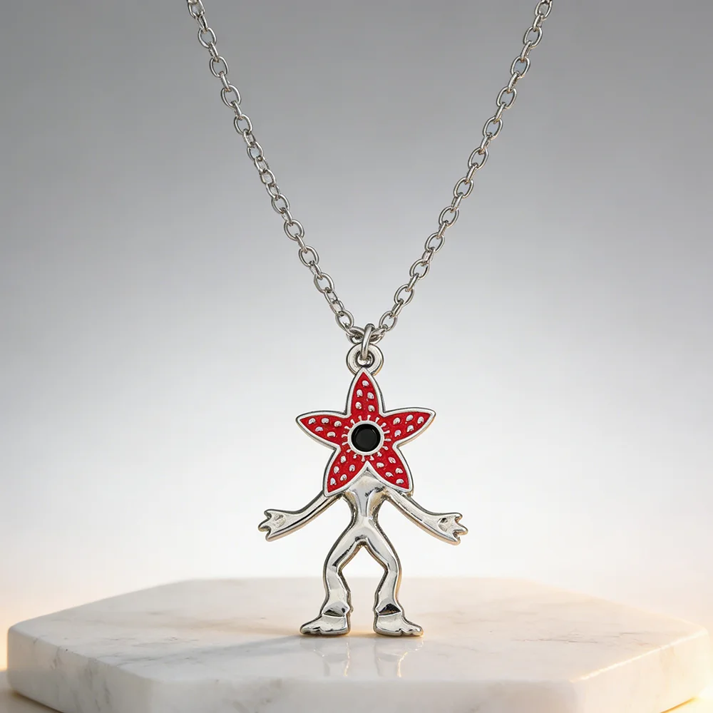 Movie Peripheral Demogorgon Pendant Necklace Unisex Sweater Chain Cosplay Clothing Jewelry Accessories Fan Gifts
