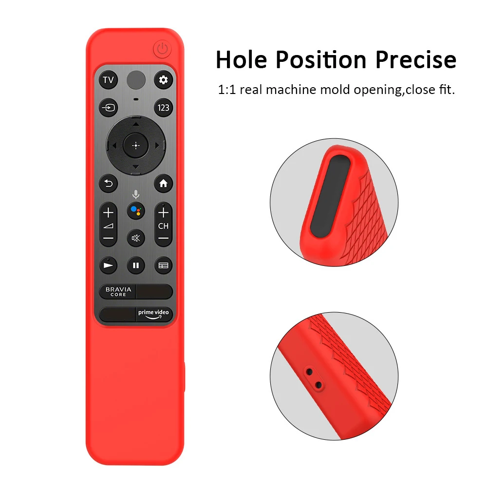 

TX800U Silicone Remote Control Cover for Sony 4K Ultra HD TV X80K X90K X95K Series 2022 Model RMF-TX800U RMF-TX800U Voice Red