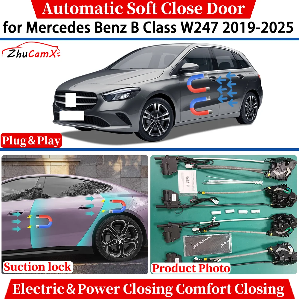 

for Mercedes Benz B Class W247 2019-2025 Automatic Soft Close Door Electric Power Comfort Closing Suction lock Quiet System