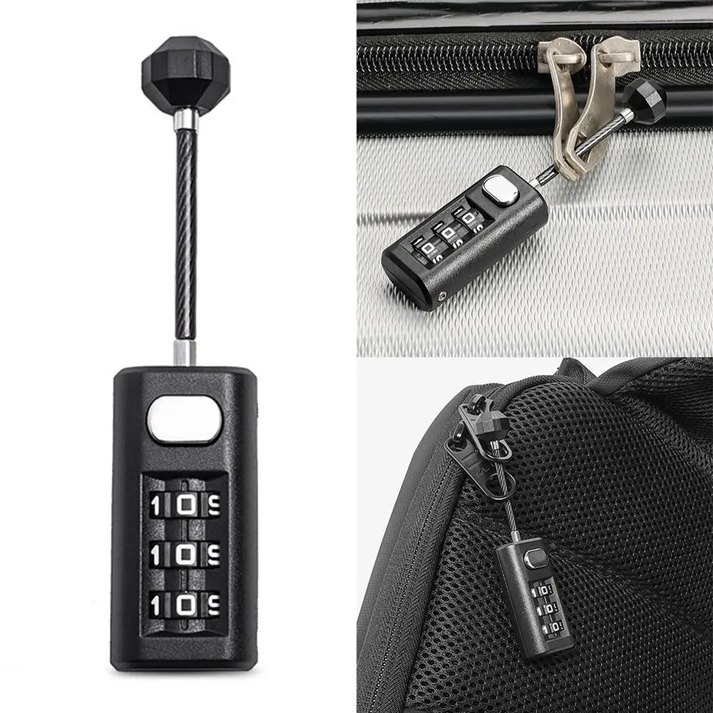 Mini candado de contraseña de 3 dígitos, candado pequeño para armario de dormitorio, mochila de viaje portátil, candado de equipaje, herramientas de seguridad prácticas
