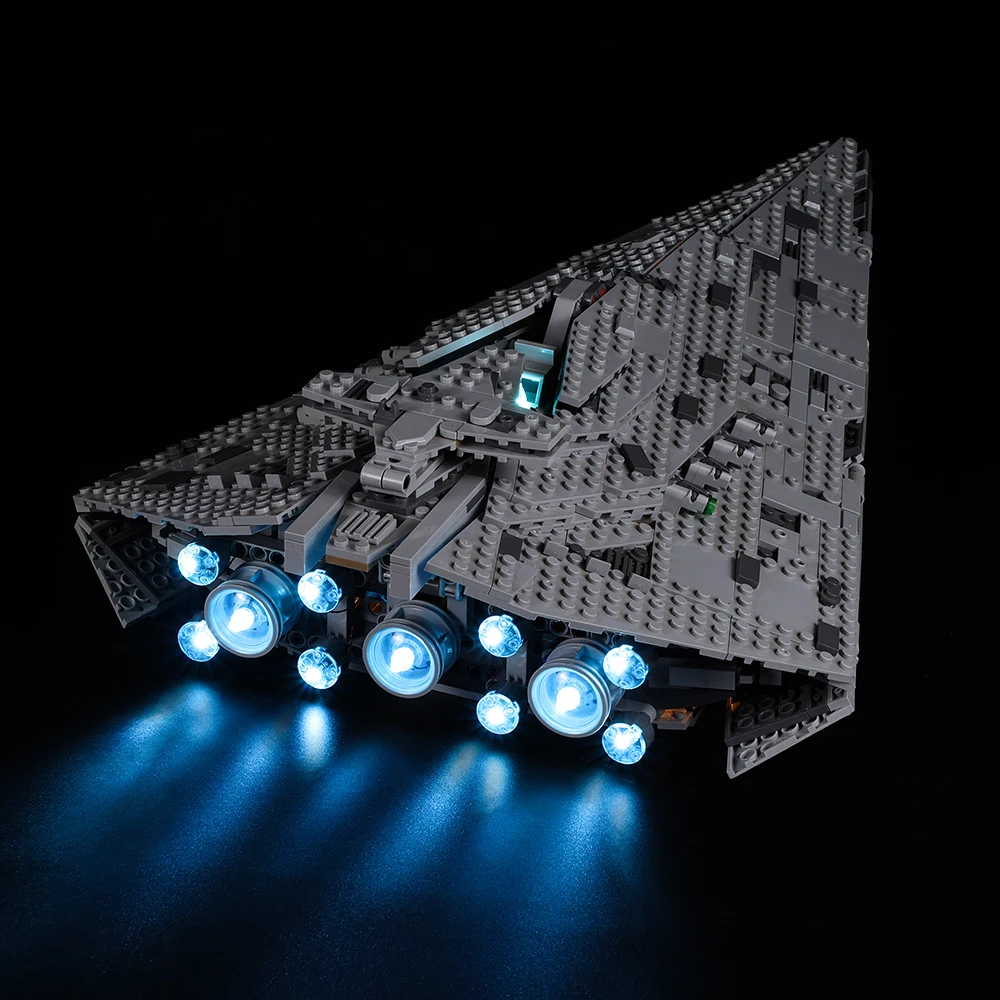 No Building Blocks Lamp Lighting for First Order Star Destroyer 75190 DIY Toys Gift Only Lighting Set