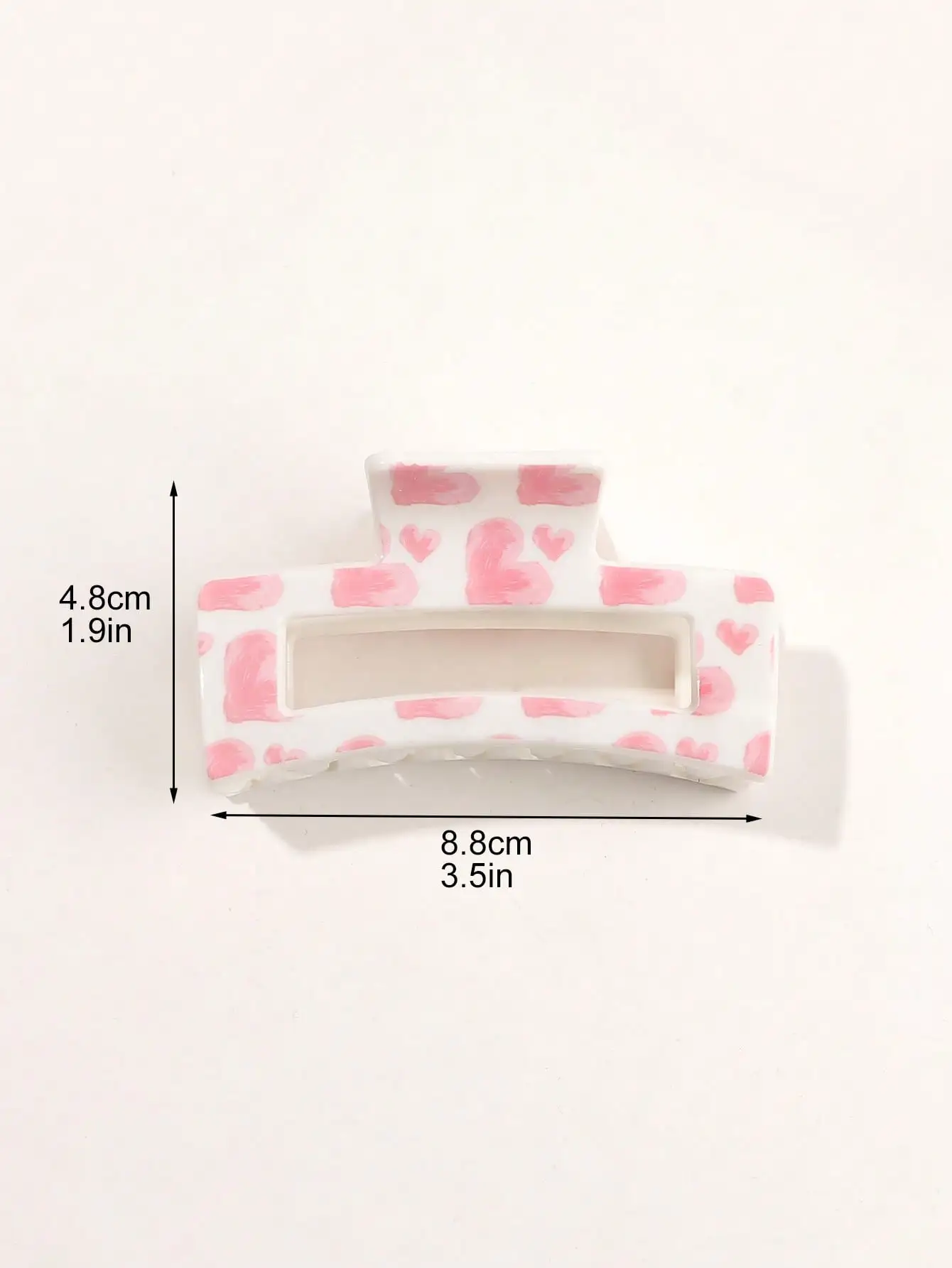 3 Stück rosa Liebesdruck-Haarklammern für Frauen, dünnes, dickes, lockiges Haar, große Bananenklammern, starker Halt, Kieferklammern, Haar-Accessoires