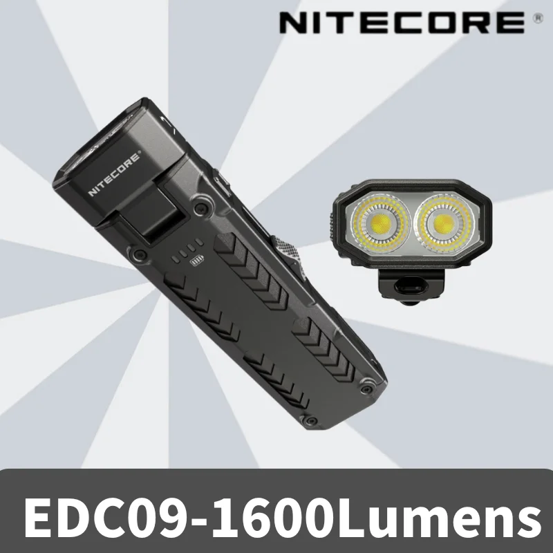 NITECORE EDC09 Lanterna EDC recarregável USB-C de 1600 lúmens
