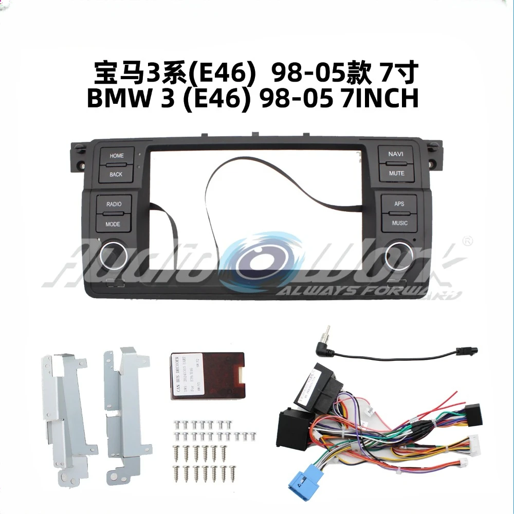 

Автомобильные аксессуары 7-дюймовая автомобильная рама, адаптер для фасции, Android-радио, аудиоприборная панель, монтажная панель BMW 3 серии E46 РАМКА