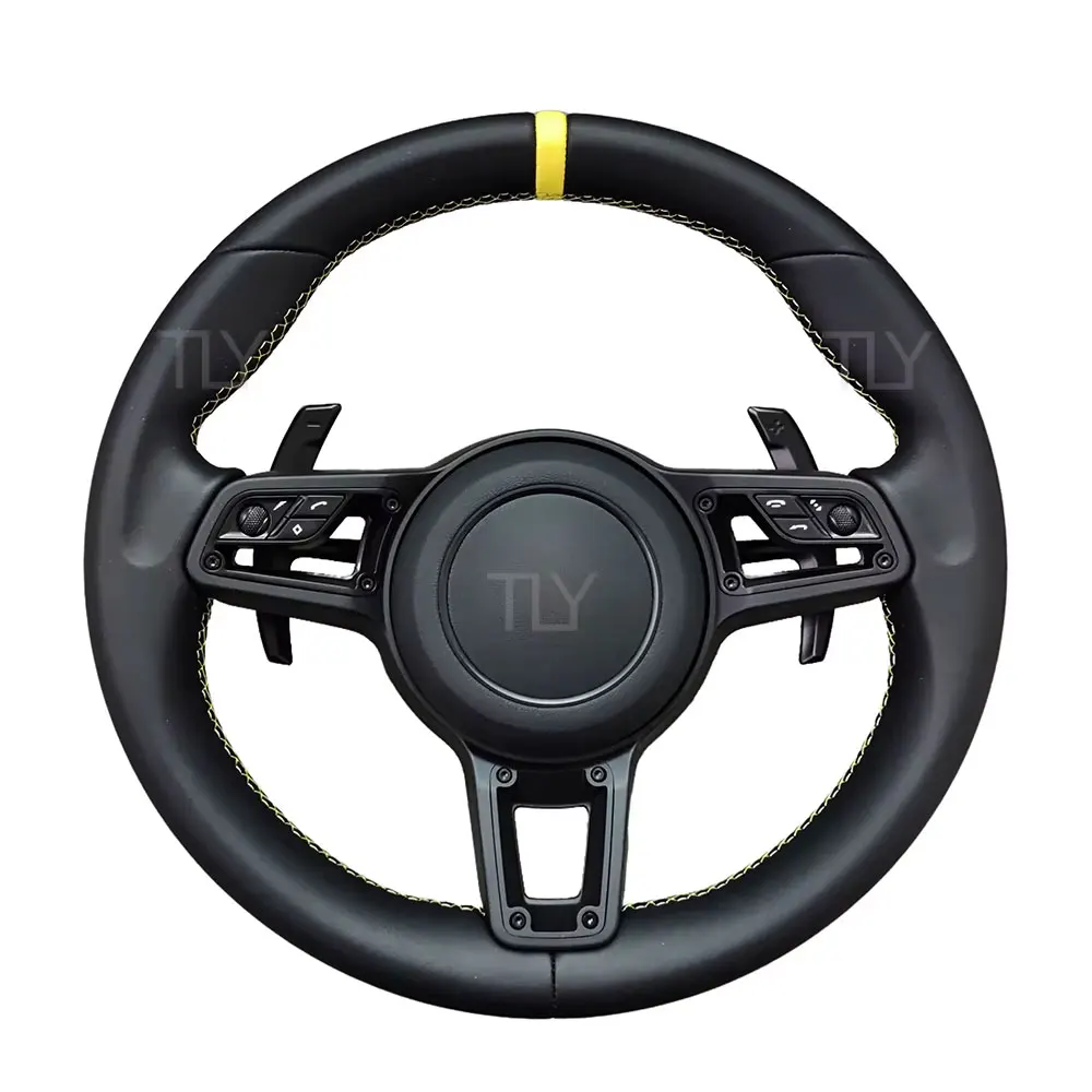 Upgrade Full Leather Volant Lenkrad Steering Wheel for Porsche Panamera Cayenne Macan Cayman Boxster Taycan 918 911 981 718 958
