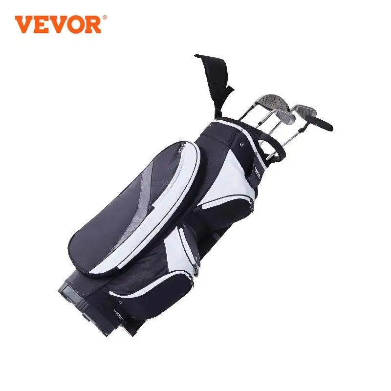 

VEVOR Golf Cart Bag 36” Multiple Pockets Premium Nylon Cart Bag Durable Golf Bags for Men Women Black Color-Block 5.7lbs / 2.6kg