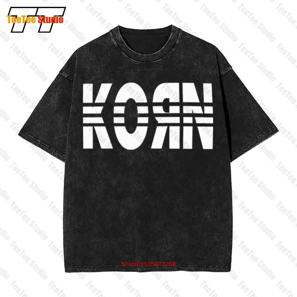 

Винтажная футболка большого размера Korn Black Music Band 90-х годов, размер гигантской бирки, отсутствует 2XL, Maybe L34C