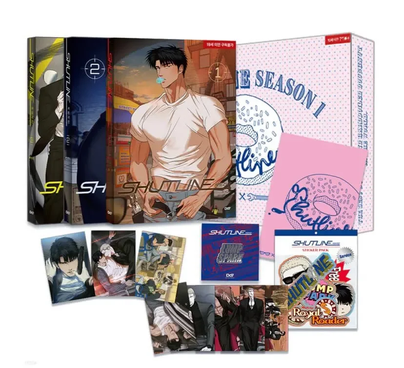 Shutline manhwa book vloume 1-3 with gift goods box set Shutline Season 1 offical original merchandise