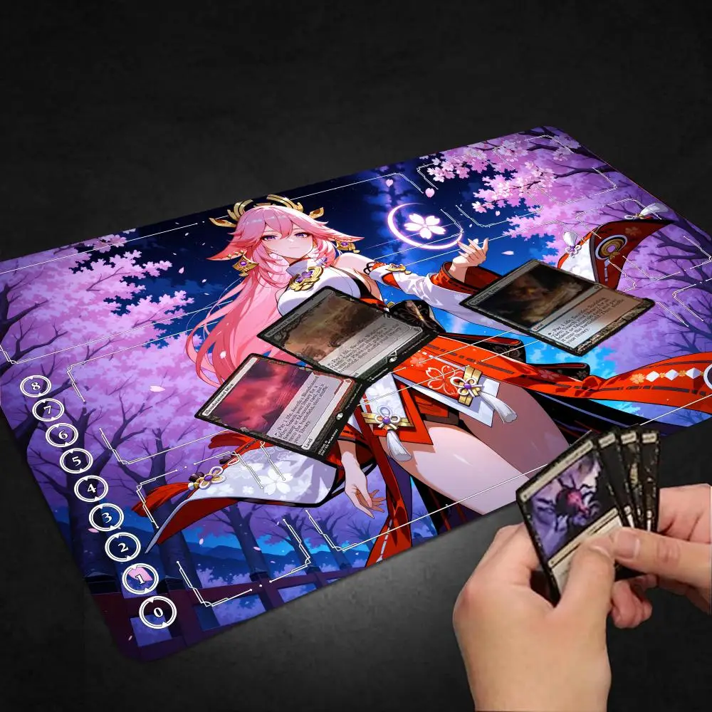 

14*24in Anime riftbound playmat with Magic Zone Game Mats Tabletop rug TCG Card Battles Commander Gaming Duel deskmat Beginner