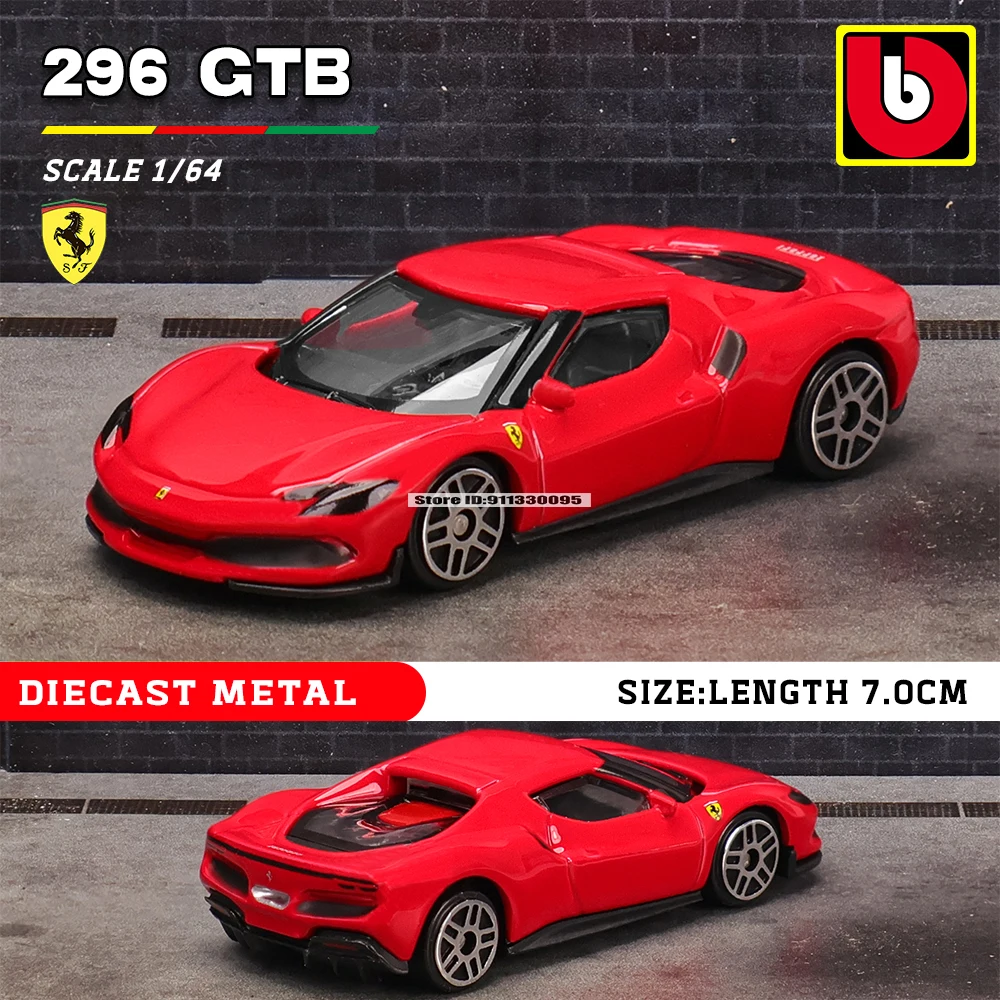 Bburago 1:64 Ferrari 488 458 F12 296 GTB F40 F50 alloy luxury car die-casting car model toy collection gift mini car model