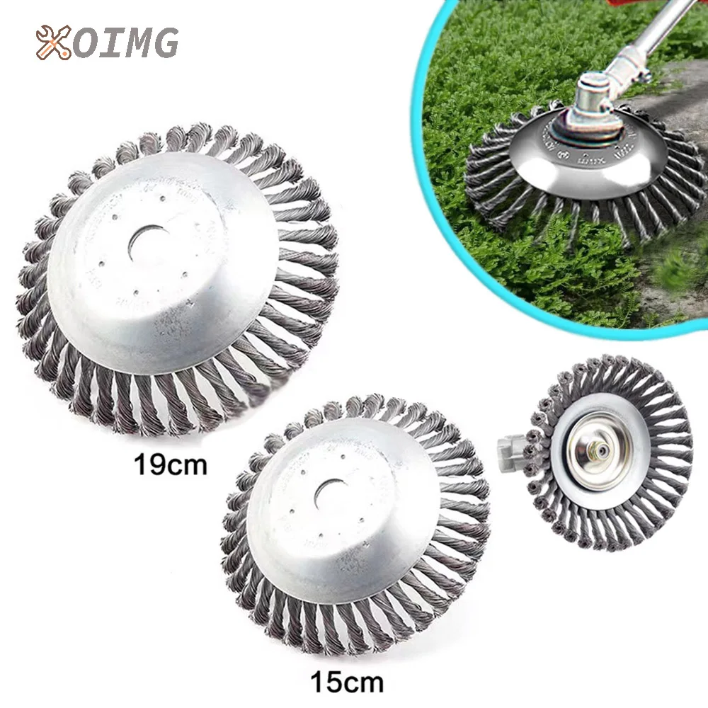 

6/8 Inches Steel Wheel Garden Weed Brush Steel Grasss Trimmer Head Brushcutter Wire Weed Blade For Garden Lawnmover Power Tool